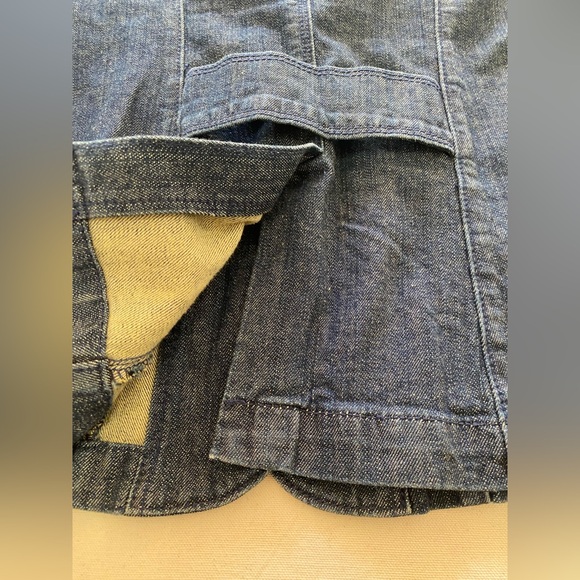 Levi's Jeans Dark Wash Blue Denim Blazer Style Jacket with Silver Buttons Medium - Picture 8 of 9